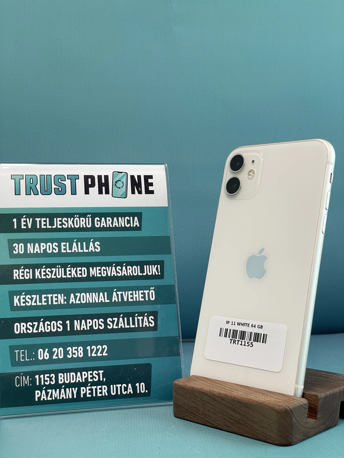 iPhone 11 White 64 GB - TRT886 - 100% AKKU